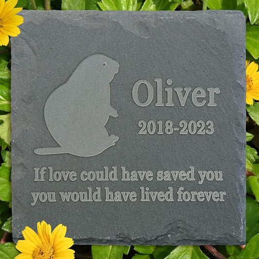 Pet Memorial Stone Gift - Garden Memorial Gravestone - Guinea Pig Grave Marker - Sympathy Headstone - Personalized Guinea Pig Loss Sympathy Gift - Memorial Gifts - Bereavement Gift for Loss of Pet