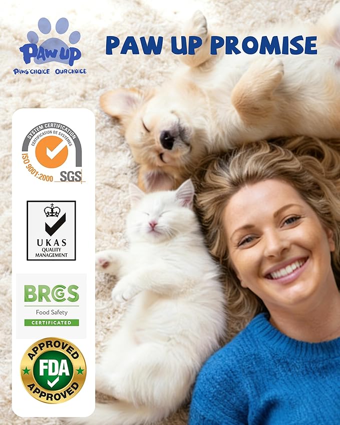 PAWUP Cod Skin Dog Treats with Duck Dog Snacks High Protein and Omega-3, Natural Dog Chews w/Taurine, 21 oz