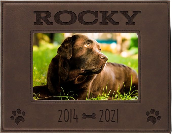 My Personal Memories Custom Personalized Dog Loss Memorial Pet Remembrance Picture Frame (Brown)