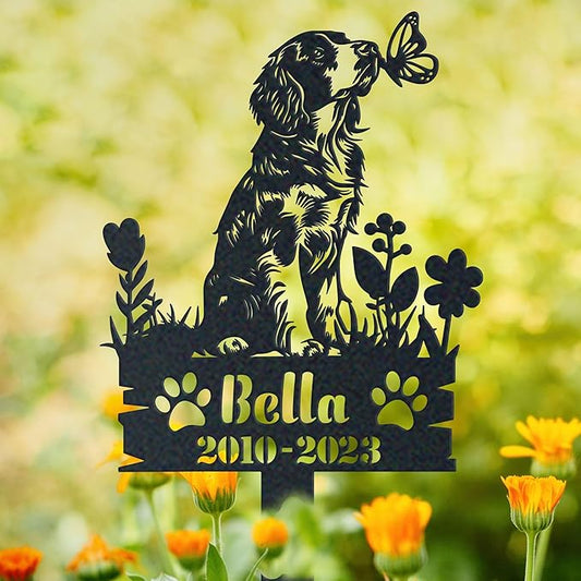 Custom Springer Spaniel Grave Marker, Springer Spaniel Memorial Stake, Dog Memorial Gift, Pet Plaque Burial Stake, Dog Headstones, Engraved Garden Sign, Memorial Plaque, Lawn Decor