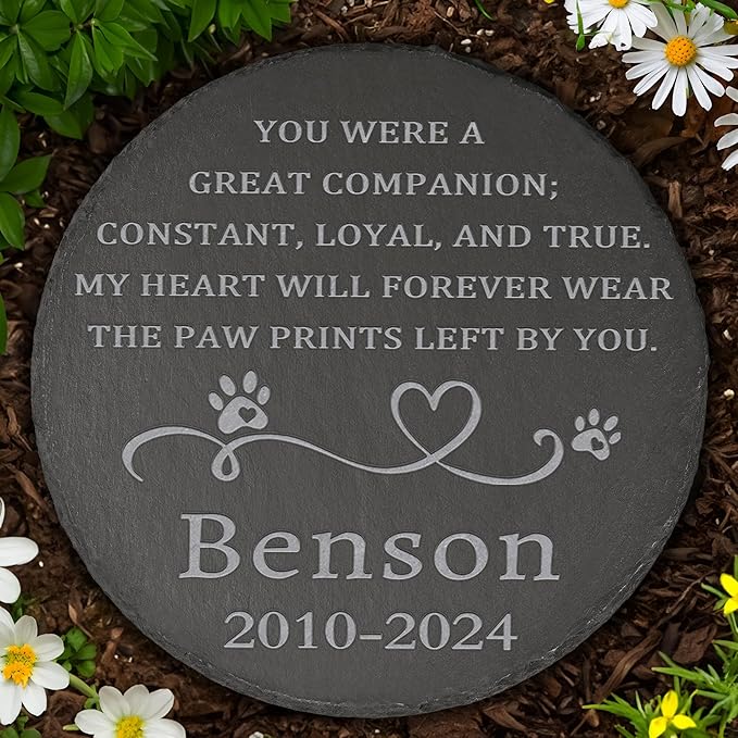 Pet Memorial Gift, Pet Memorial Stone, Sympathy Gift, Personalized Pet Memorial, Memorial Gift, Dog Memorial, Cat Memorial, Memorial Stone - Great Companion