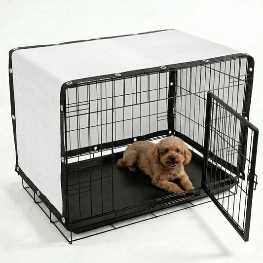 Royal Shade 9' x 15' White Custom Size 90% Shade Cloth Dog Kennel Shade Mesh Tarp Sunblock with Grommets for Dog Kennel Cover, Fence Privacy Screen, Greenhouse, Chicken Coop & Pet Playpen.