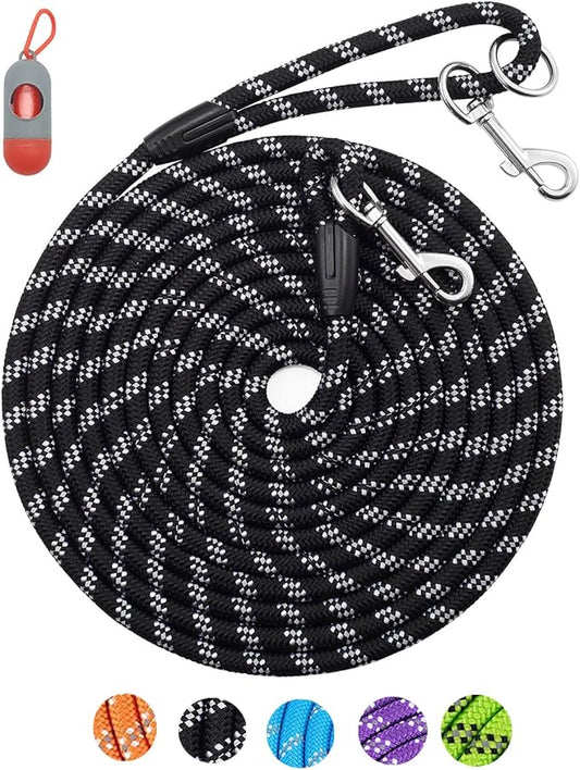 Long Dog Leash for Training - 10FT/16FT/30FT/50FT/100FT, Reflective, Heavy Duty for Large, Medium, Small Dogs - Walking, Playing, Camping, Yard