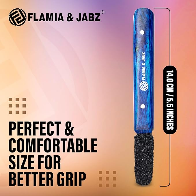 FLAMIA & JABZ Stripping Metal Stone Diamond Edged for Dogs, Cats & Pets with Wooden Grip (Coarse)