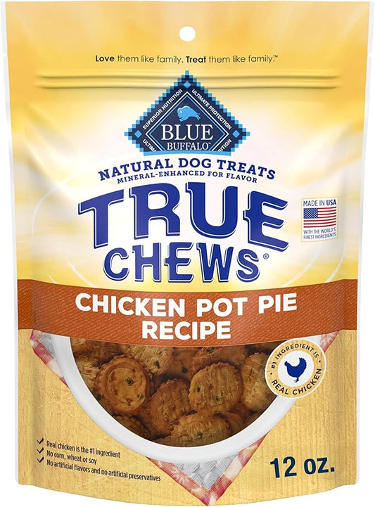Blue Buffalo True Chews Dog Treats Made in the USA with Natural Ingredients Chicken Pot Pie