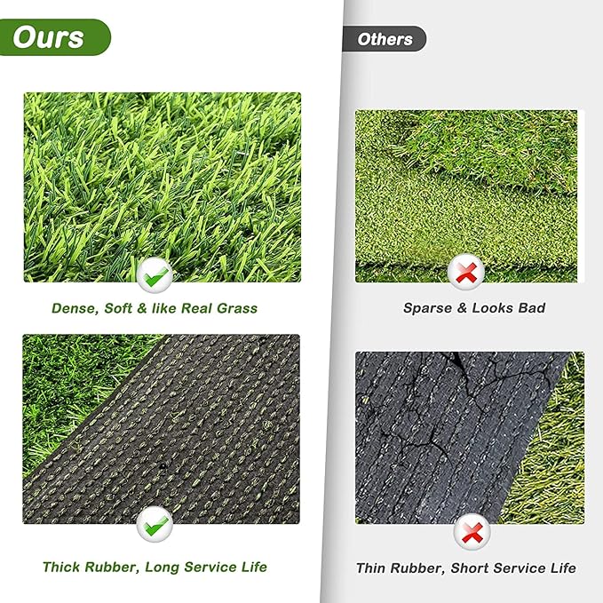 Artificial Grass, 26”x51'' Dog Pee Pads, Professional Dog Potty Training Rug, Grass Mat with Drainage Holes, Pet Turf Indoor Outdoor Flooring Fake Grass Doormat-Easy to Clean (26"x51")