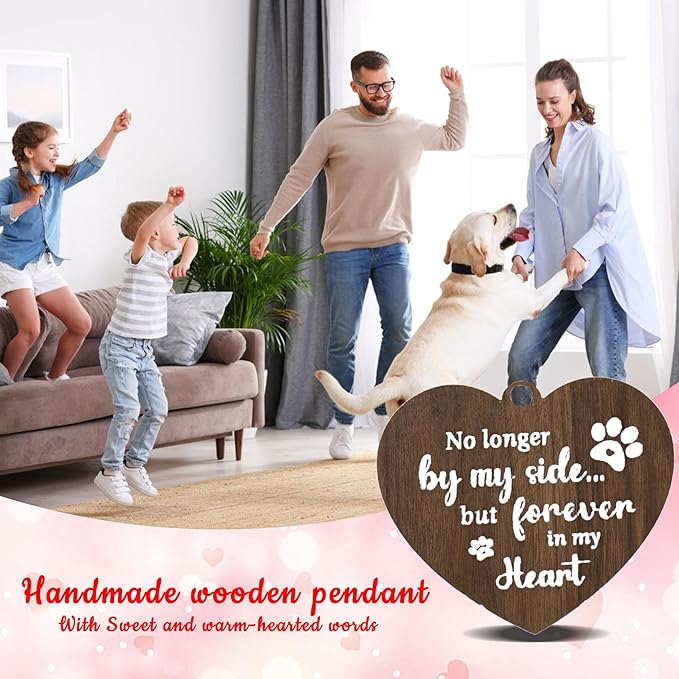 Pet Memorial Gifts for Loss of Dogs, Rotating Wooden Picture Frame for 4x6 Photo, Dog Memorial Sympathy Gifts for Dogs Cats, DIY Pet Loss Frame for Owners, Dog Funeral Remembrance Gift, Brown