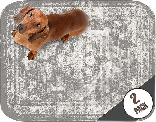 PUPIBOO Washable Pee Pads for Dogs and Cats - Super Absorbent Reusable Puppy Training Pads - 100% Waterproof, Leak-Proof & Non-Slip Whelping Pads for Pet Housebreaking