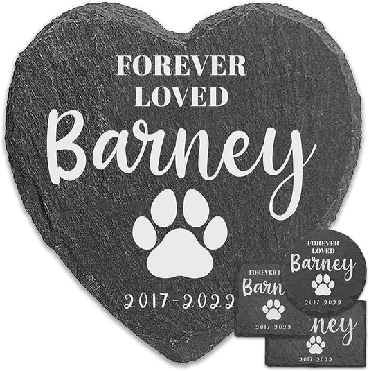 ubjva Dog Memorial Stone Dog Memorial Gifts for Loss of Dog Pet Garden Stone for Indoor Outdoor Lawn Backyard Cemetery Decorations - Style9(Laser Engraving)