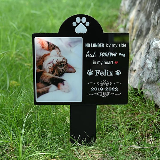 Personalized Dog Memorial Plaque – Custom Acrylic Pet Grave Marker for Outdoor Cemetery, Garden or Yard – Weatherproof Pet Loss Memorial Gift with UV Print (01)