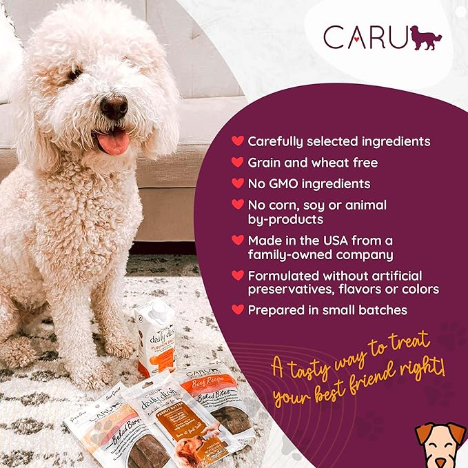 Caru - Soft n’ Tasty Baked Bites - Duck Bites Dog Treats - Flavorful Training Treats - 4 oz Bags - Pack of 3
