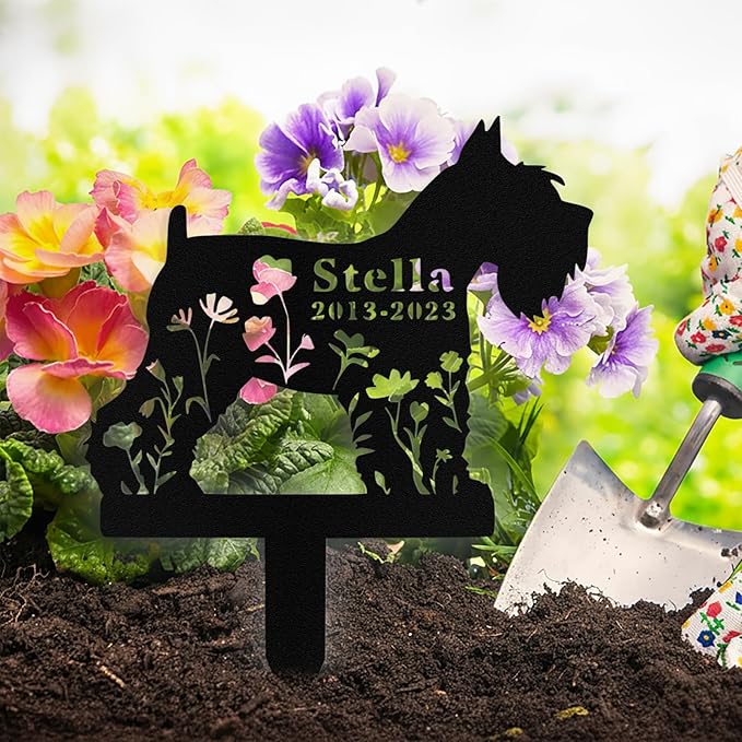 Custom Dog Grave Markers Outdoor, Personalized Pet Grave Marker Stake Dog Memorial, Outdoor Weatherproof Pet Cemetery Sign, Personalized Dog Memorial Gifts for Loss of Dog