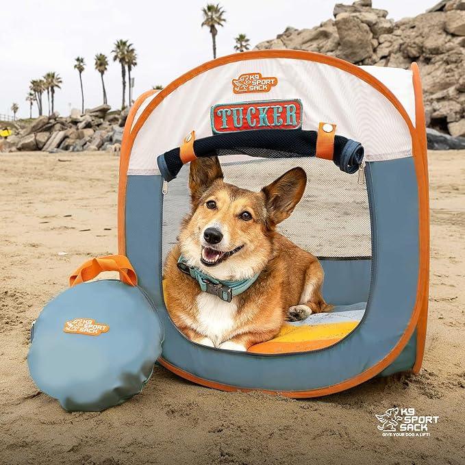 K9 Sport Sack K9 Kennel Portable Pop-Up Tent, Blue - Small (20" L x 20" W x 20" H) - For Indoor & Outdoor Use + Travel - Includes Carry Bag & Four Stakes