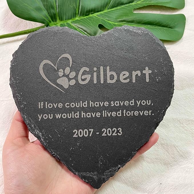 4" Personalized Pet Memorial Stones for Dogs, Dog Passed Away Gifts Loss of Dog, Custom Headstone Sympathy Gift, Remembrance Bereavement Gift