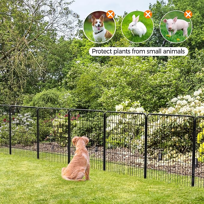 Yaheetech Dog Playpen Indoor, Extra Wide Outdoor Dog Fence Foldable Pet Puppy Exercise Pen for Yard/Garden/RV Camping, 32 Panels 40 Inch Height x 32 Inch Width