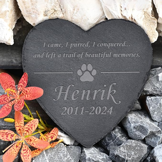 Pet Memorial Gifts, Pet Memorial Stone, Dog Memorial Stone, Dog Memorial Gifts for Loss of Dog, Cat Memorial Gifts, Pet Loss Gifts, Loss of Dog Sympathy Gift, In Memory of Pet - Beautiful Memories