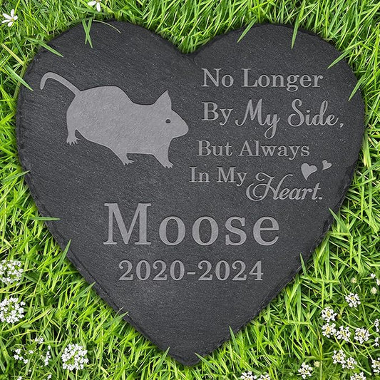 Guinea Pig Memorial Stone Guinea Pig Headstone - Memorial for Guinea Pig - Loss of Guinea Pig - Guinea Pig Keepsake - Pet Remembrance Guinea Pig - in Memory of Guinea Pig (Heart-Shaped)