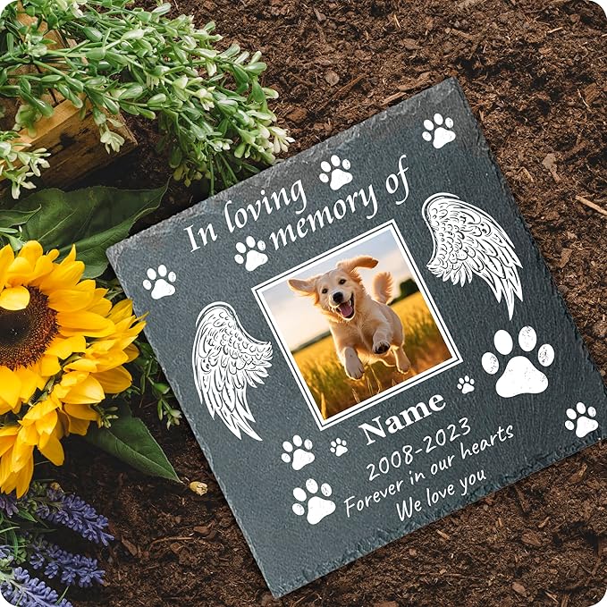 Memorial Gifts for Loss of Dog Custom Dog Memorial Stone, Pet Memorial Gifts, Pet Memorial Stones, Cemetery Decorations for Graves, Cat Memorial Gifts