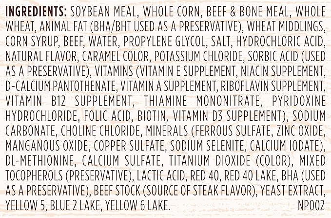 Kibbles 'n Bits Triple Steak Flavor Dry High Protein Dog Food, 14 lb. Bag