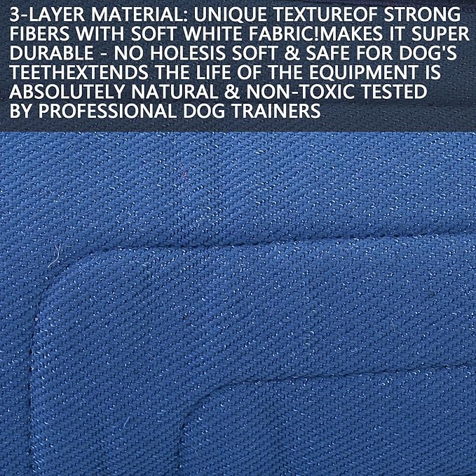 Morezi Dog Bite Sleeve Training Protection, Heavy Duty Nylon Durable, Fit Pit Bull German Shepherd Malinois, Puppy Small Dogs Training Biting Tugging War Toy - Blue