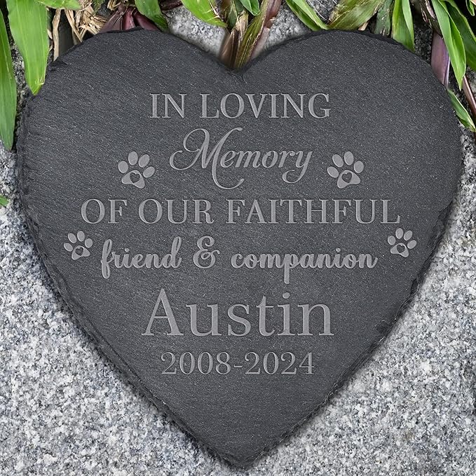 Pet Memorial Gifts, Pet Memorial Stone, Dog Memorial Stone, Dog Memorial Gifts for Loss of Dog, Cat Memorial Gifts, Pet Loss Gifts, Loss of Dog Sympathy Gift, In Memory of Pet - FRIEND & COMPANION