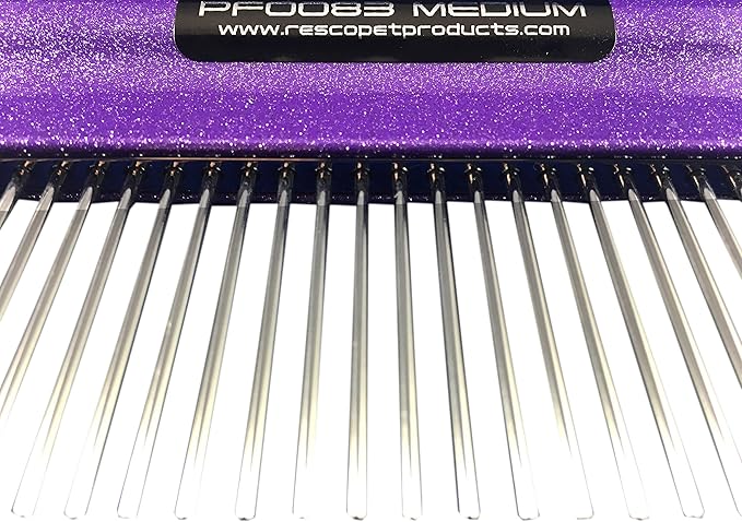 Resco USA-Made Wrap Comb for Pets, Medium, Sparkle Purple