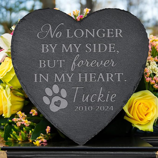 Pet Memorial Gifts, Pet Memorial Stone, Dog Memorial Gifts for Loss of Dog, Pet Remembrance Gift, In Memory of Dog Cat, Loss of Pet Sympathy Gift, Pet Loss Gifts - Forever in My Heart(Heart-shaped)