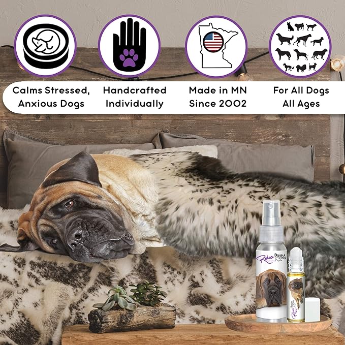 The Blissful Dog Mastiff Relax Roll-ON Aromatherapy for Dogs - Anxiety Relief for Dogs