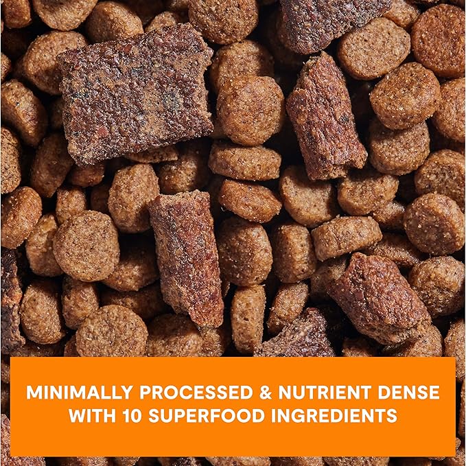 Open Farm, Epic Blend High Protein Dry Dog Food, Probiotic Coated & Bone Broth Infused Kibble with Air Dried Meat & Organs, Minimally Processed & Nutrient Dense, Chicken & Superfood Recipe, 18lb Bag
