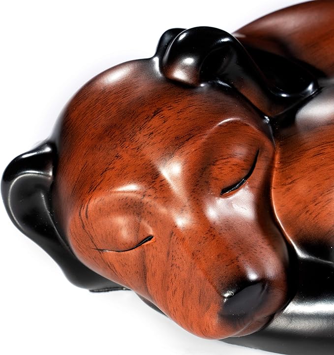 Pet Urns,Sleeping Resin Cremation Dog Urn, Dog Urns for Ashes, Small Animal Urn…