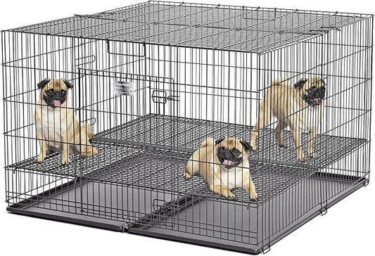 MidWest Homes for Pets Puppy Playpen Crate - 248-05 Grid & Pan Included