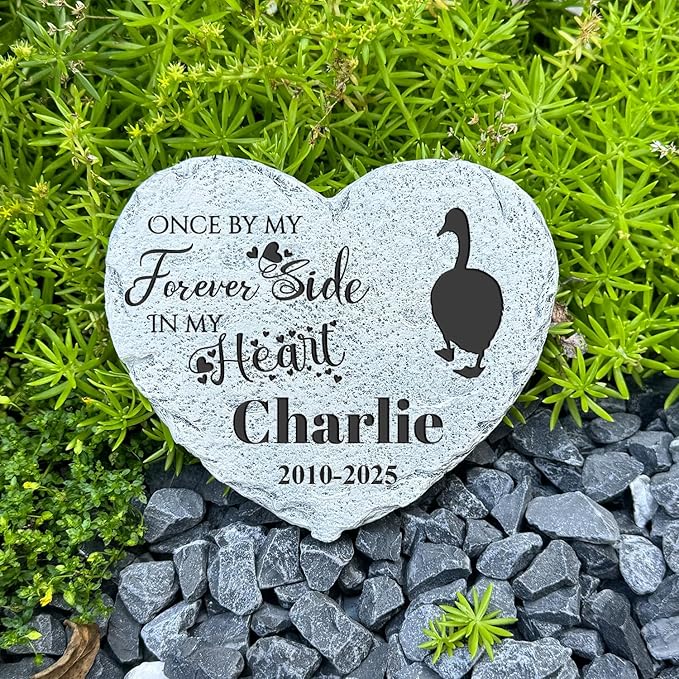 Personalized Pet Memorial Stone - Garden Memorial Stone Customized- Duck Headstone - Duck Tombstone - Pet Loss Gifts - Memorial Plaque Outdoor