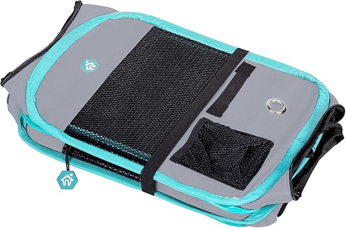 Deluxe Premium Pet Dog Playpen Portable Soft Dog Exercise Pen Kennel with Carry Bag for Dogs, Cats, Kittens, and All Pets (Medium, Grey)