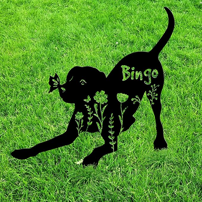 Custom Metal Pet Grave Markers Dog Memorial Plaque, Waterproof Dog Grave Markers Outdoor, Memorial Garden Decor for Loss of Beloved Pet, Personalized Sympathy Gift for Dogs