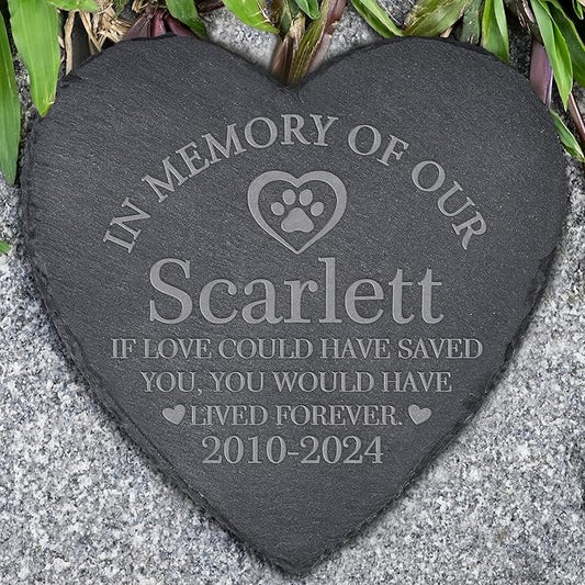 Pet Memorial Gifts, Pet Memorial Stone, Dog Memorial Stone, Dog Memorial Gifts for Loss of Dog, Cat Memorial Gifts, Pet Loss Gifts, Loss of Dog Sympathy Gift, in Memory of Pet - Lived Forever