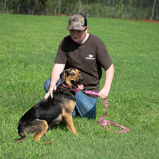 Country Brook Petz - Pink Bone Camo Martingale Dog Collar - Camouflage Collection Featuring Rugged Designs (1/2 Inch, 2XS)