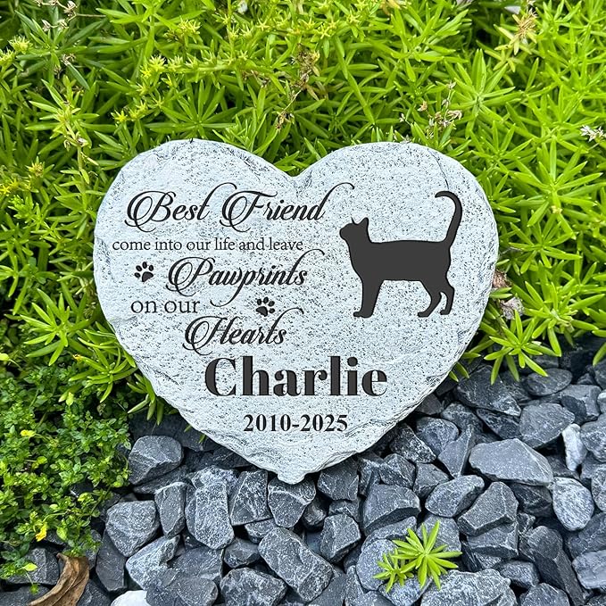 Personalized Dog Memorial Stone, Loss Gifts for Pet, Garden Stone, Pet Loss Gifts Cat Memorial Gifts, Cemetery Decorations, Grave Stone (Cat)