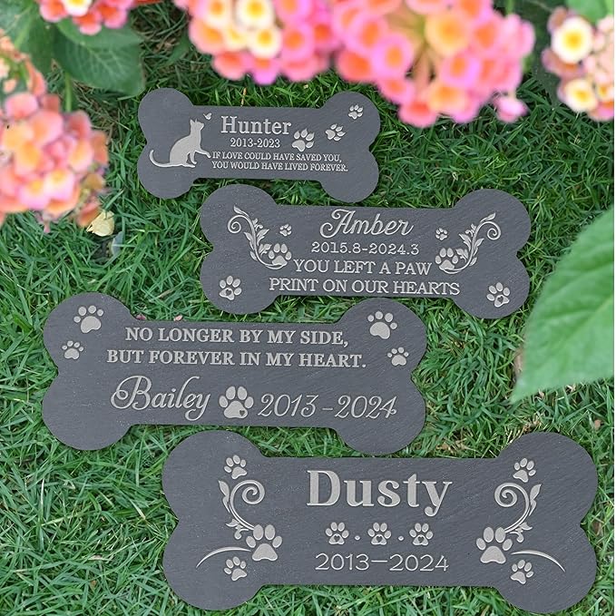 Pet Memorial Gift, Pet Memorial Stone, Dog Memorial Gifts for Loss of Dog, Pet Loss Sympathy Gift, Pet Remembrance Gifts, in Memory of Dog Cat - Bone