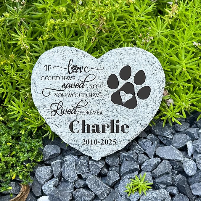 Personalized Dog Memorial Stone, Loss Gifts for Pet, Garden Stone, Pet Loss Gifts Cat Memorial Gifts, Cemetery Decorations, Grave Stone (Pawprint)