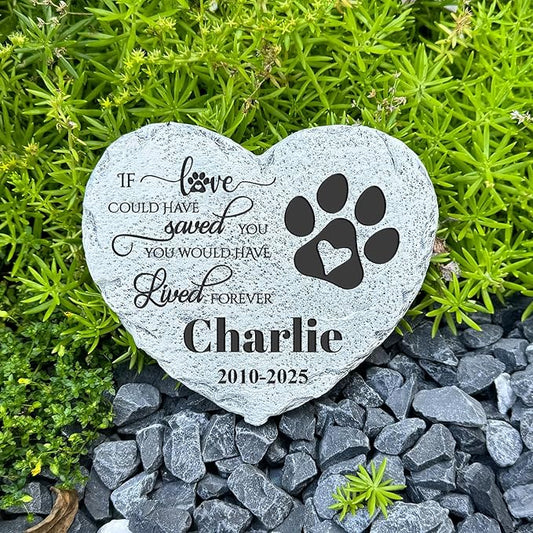 Personalized Dog Memorial Stone, Loss Gifts for Pet, Garden Stone, Pet Loss Gifts Cat Memorial Gifts, Cemetery Decorations, Grave Stone (Pawprint)