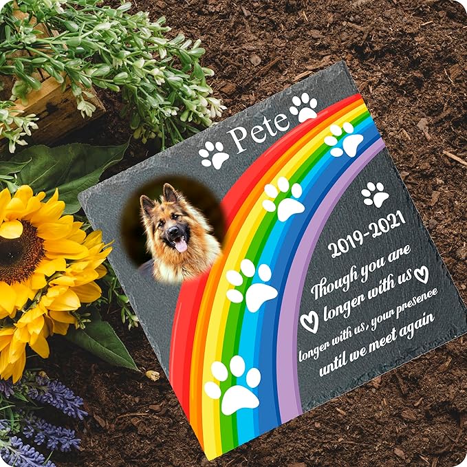 Memorial Gifts for Loss of Dog Custom Dog Memorial Stone, Pet Memorial Gifts, Pet Memorial Stones, Cemetery Decorations for Graves, Cat Memorial Gifts