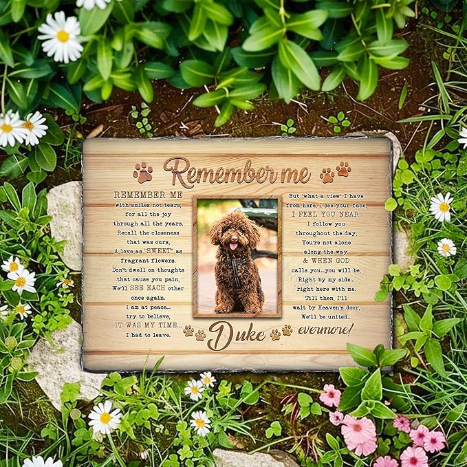 Custom Pet Memorial Personalized Cat Memorial Headstone | Personalized Gifts for Pet Owner In Memory of Dog Garden Stone | Best Remembrance Gifts In Loving Memory Dog Loss Gift for Pets Lover