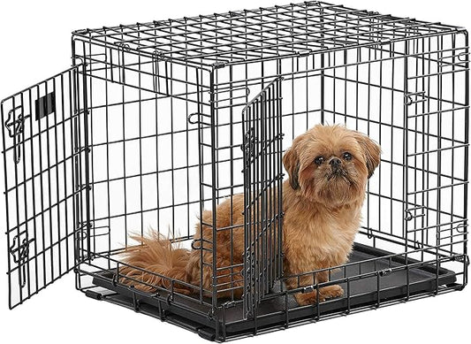 MidWest Homes for Pets Ultima Pro Heavy-Duty 24-Inch Dog Crate, Ultra-Strong Steel Double Door Pet Cage for Small Breeds, Accessories Included