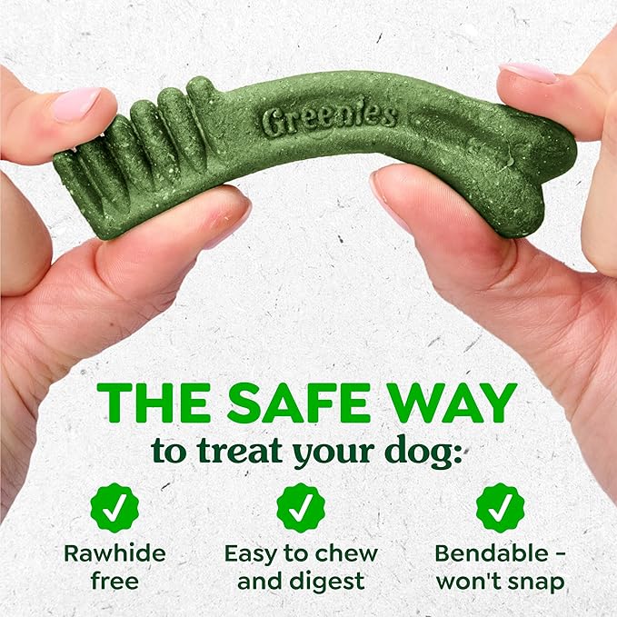 Greenies Veterinarian-Recommended Adult Natural Dental Dog Treats Large Size, Dog Dental Chews, Original Flavor, 12 oz. Pack, 8 Count