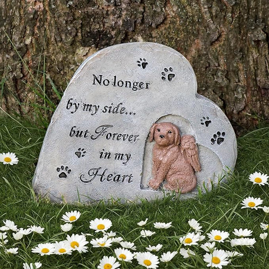 Dog Memorial Gifts for Loss of Dog, Pet Memorial Gifts for Dogs, Dog Memorial Stone for Garden, Sympathy Gifts for Remembrance Dog Passing Away, Outdoor Dog Grave Markers