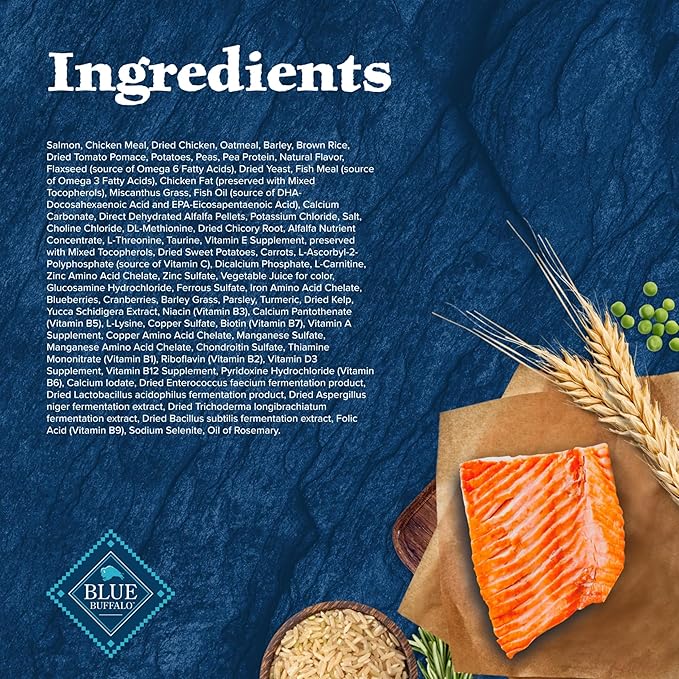 Blue Buffalo Wilderness High-Protein Natural Dry Food for Senior Dogs, Salmon Recipe, 4.5-lb. Bag