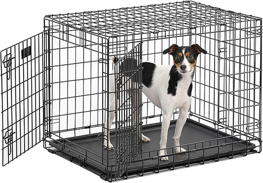 MidWest Homes for Pets Ultima Pro Heavy-Duty 30-Inch Dog Crate, Ultra-Strong Steel Double Door Pet Cage for Medium-Sized Breeds, Accessories Included