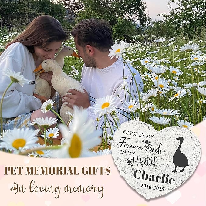Personalized Dog Memorial Stone, Loss Gifts for Pet, Garden Stone, Pet Loss Gifts Cat Memorial Gifts, Cemetery Decorations, Grave Stone (Duck)