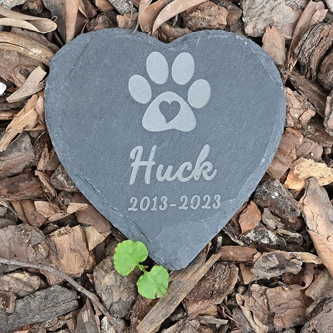 Pet Loss Gifts Personalized Dog Memorial Stone - Pet Memorial Gifts - Loss of Dog Sympathy Gift - Dog Bereavement Gifts - Pet Remembrance Gifts - Loss of Dog Gifts, 4''×4''/10×10cm