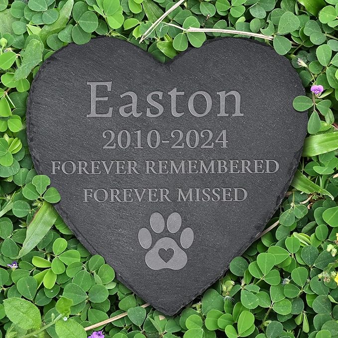 Pet Memorial Gifts, Pet Memorial Stone, Dog Memorial Stone, Dog Memorial Gifts for Loss of Dog, Cat Memorial Gifts, Pet Loss Gifts, Loss of Dog Sympathy Gift, In Memory of Pet - Forever Remembered
